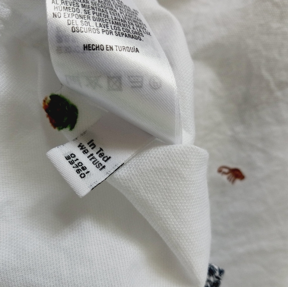 Ted Baker London Monkie Monkey Embroidery Short Sleeve Shirt Palms Bananas L - Picture 8 of 13